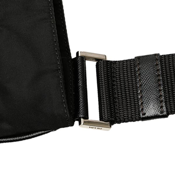 Pre-owned Prada Tessuto Zip Top Crossbody Black