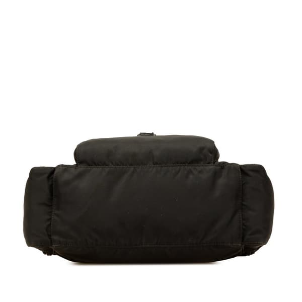 Pre-owned Prada Tessuto Buckle Messenger Bag Black