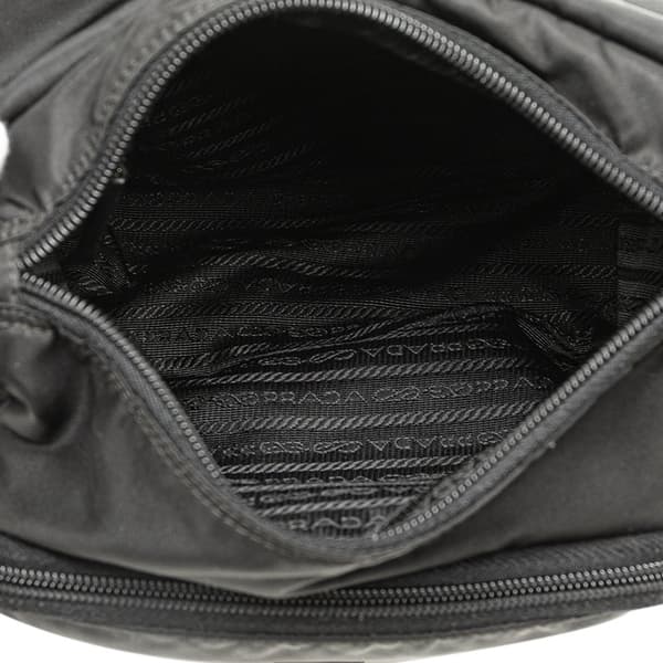 Pre-owned Prada Tessuto Buckle Messenger Bag Black