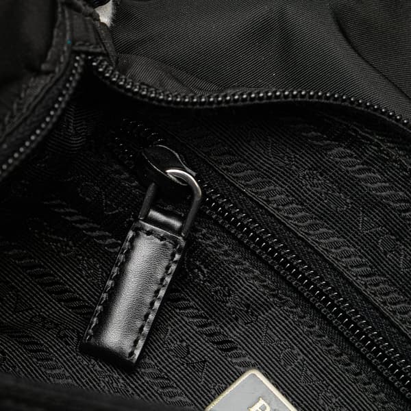 Pre-owned Prada Tessuto Buckle Messenger Bag Black