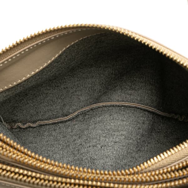 Pre-owned Celine Small Lambskin Trio Crossbody Brown