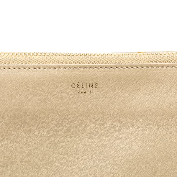 Pre-owned Celine Small Lambskin Trio Crossbody Brown