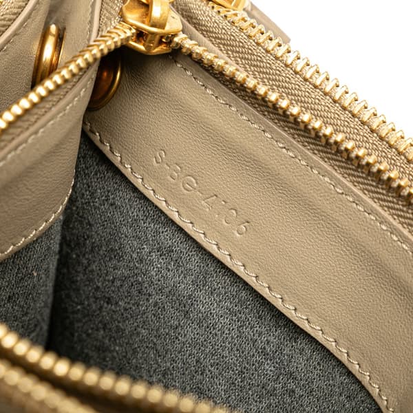 Pre-owned Celine Small Lambskin Trio Crossbody Brown
