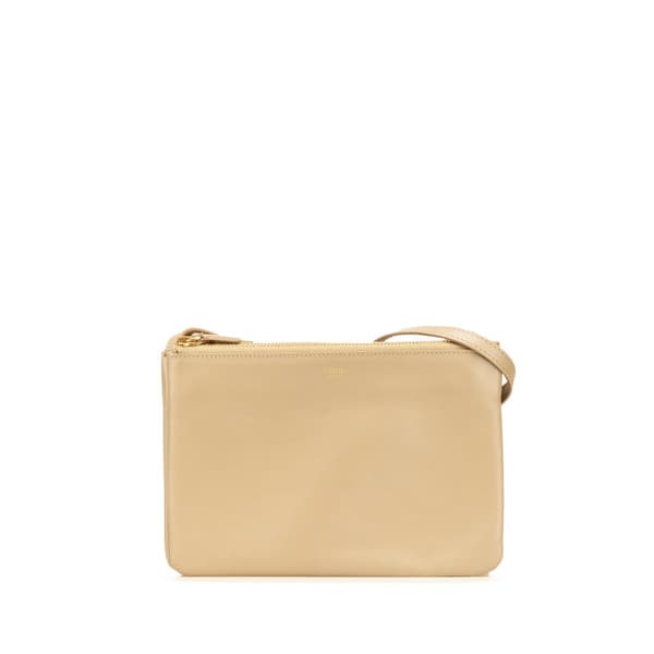 Pre-owned Celine Small Lambskin Trio Crossbody Brown