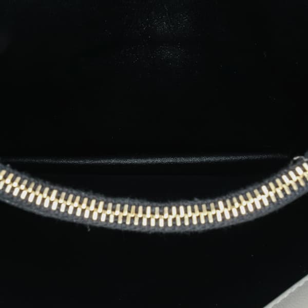 Pre-owned Saint Laurent Mini Quilted Lambskin Monogram Gaby Crossbody White