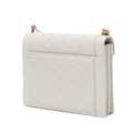 Miniatyrbild 2 av 10: Pre-owned Saint Laurent Mini Quilted Lambskin Monogram Gaby Crossbody White