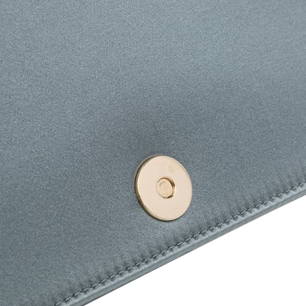 Pre-owned Dior Silk Cannage Lady Dior Wallet On Chain Blue
