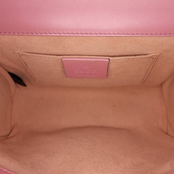 Pre-owned Gucci Small Guccissima Padlock Crossbody Pink