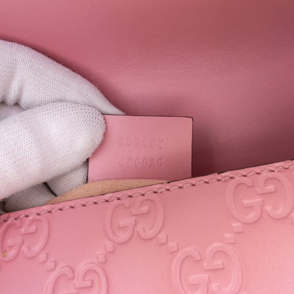 Pre-owned Gucci Small Guccissima Padlock Crossbody Pink
