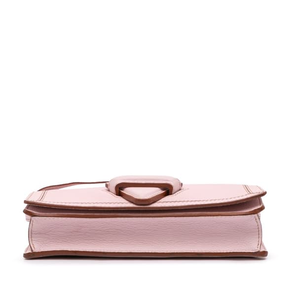 Pre-owned LOEWE Mini Grained Calfskin Barcelona Crossbody Pink