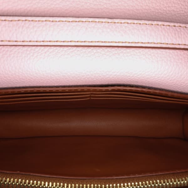 Pre-owned LOEWE Mini Grained Calfskin Barcelona Crossbody Pink