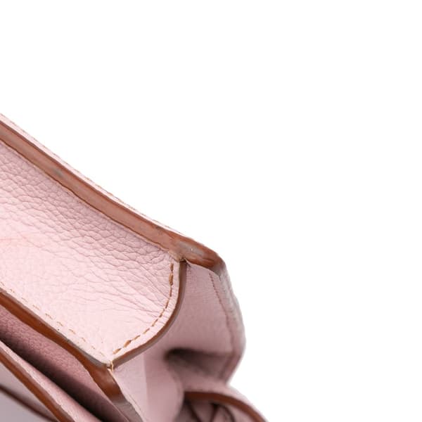Pre-owned LOEWE Mini Grained Calfskin Barcelona Crossbody Pink