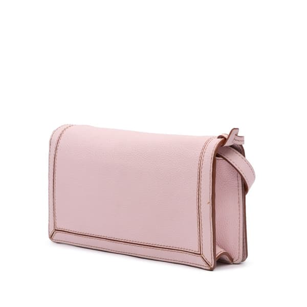 Pre-owned LOEWE Mini Grained Calfskin Barcelona Crossbody Pink