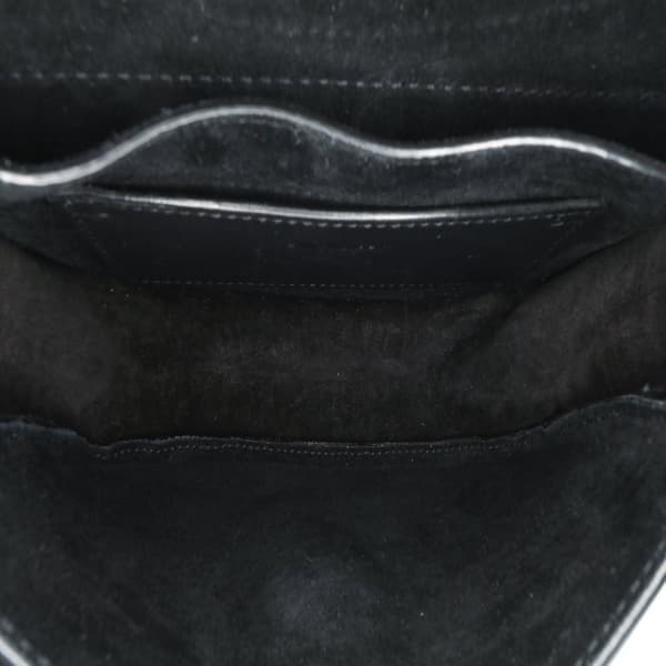 Pre-owned Saint Laurent Small Leather Monogram Kaia Crossbody Black
