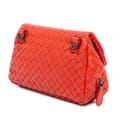 Pikkukuva 2 / 10: Pre-owned Bottega Veneta Intrecciato Chain Flap Crossbody Red