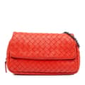 Pikkukuva 1 / 10: Pre-owned Bottega Veneta Intrecciato Chain Flap Crossbody Red