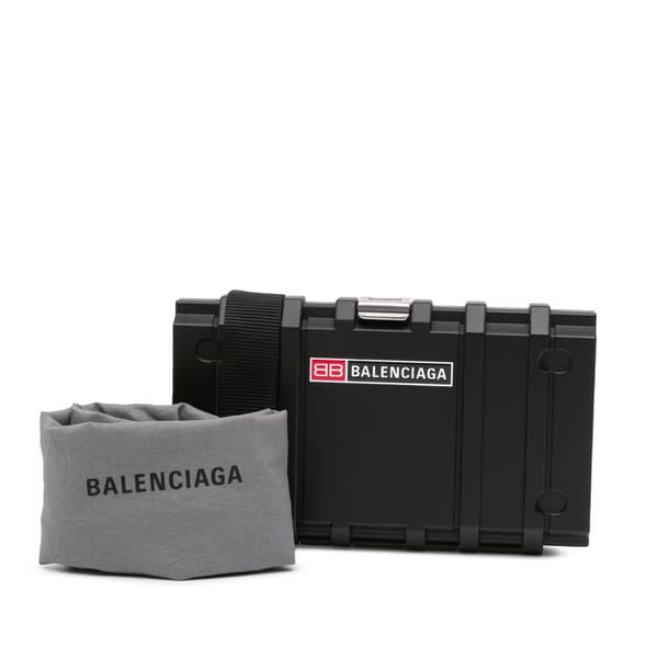 Pre-owned Balenciaga PVC Tool Box Crossbody Black