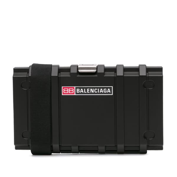 Pre-owned Balenciaga PVC Tool Box Crossbody Black