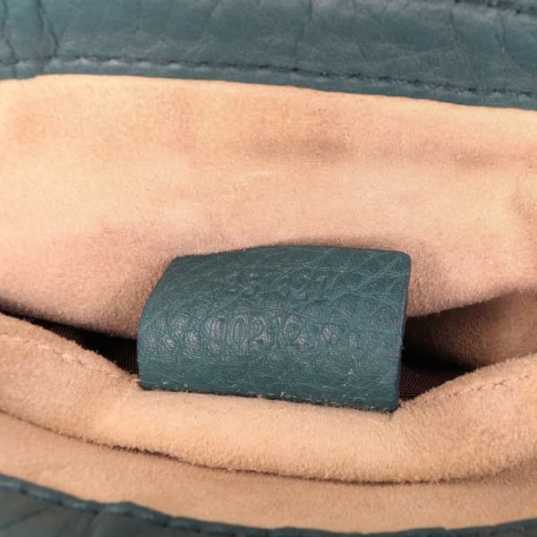 Pre-owned Gucci Small Leather 1973 Chain Crossbody Green