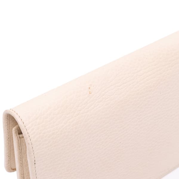 Pre-owned Gucci Interlocking G Dollar Calfskin Wallet on Chain Brown
