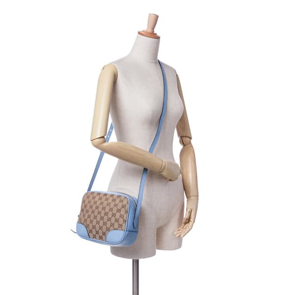 Pre-owned Gucci GG Canvas Bree Crossbody Brown