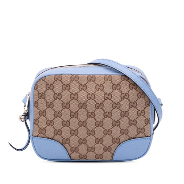 Pre-owned Gucci GG Canvas Bree Crossbody Brown