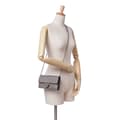 Pikkukuva 9 / 9: Pre-owned Gucci Leather Interlocking G Dollar Wallet on Chain Gray