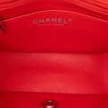 Miniatyrbild 4 av 10: Pre-owned Chanel Mini Square Classic Patent Striped Single Flap Orange