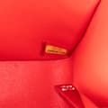Miniatyrbild 6 av 10: Pre-owned Chanel Mini Square Classic Patent Striped Single Flap Orange