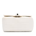 Miniatyrbild 3 av 10: Pre-owned Chanel Mini Square Classic Chevron Lambskin Single Flap White