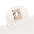 Miniatyrbild 7 av 10: Pre-owned Chanel Mini Square Classic Chevron Lambskin Single Flap White