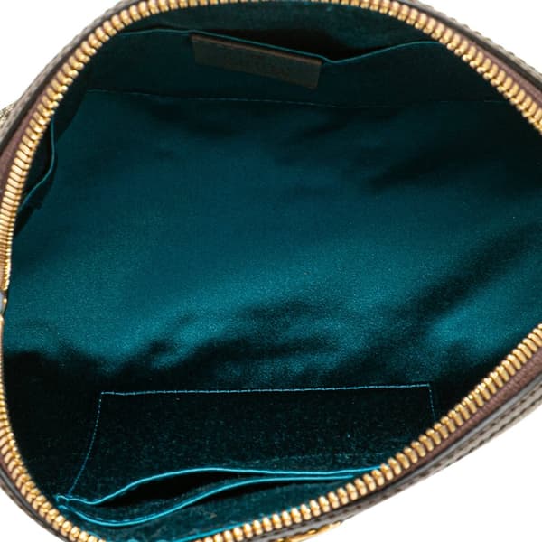 Pre-owned Gucci Small GG Supreme Ophidia Dome Crossbody Brown