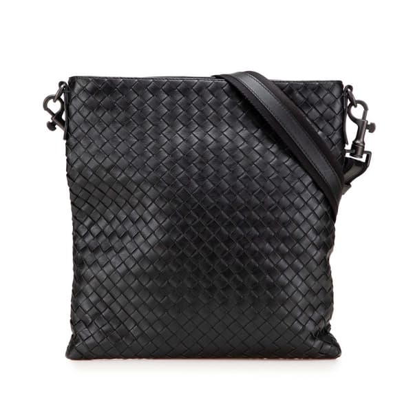 Pre-owned Bottega Veneta Nappa Intrecciato VN Crossbody Black