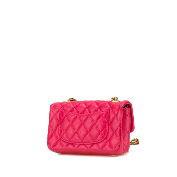Pre-owned Chanel Limited Edition Success Story Quilted Lambskin Trunk Set of 4 Mini Bags Red