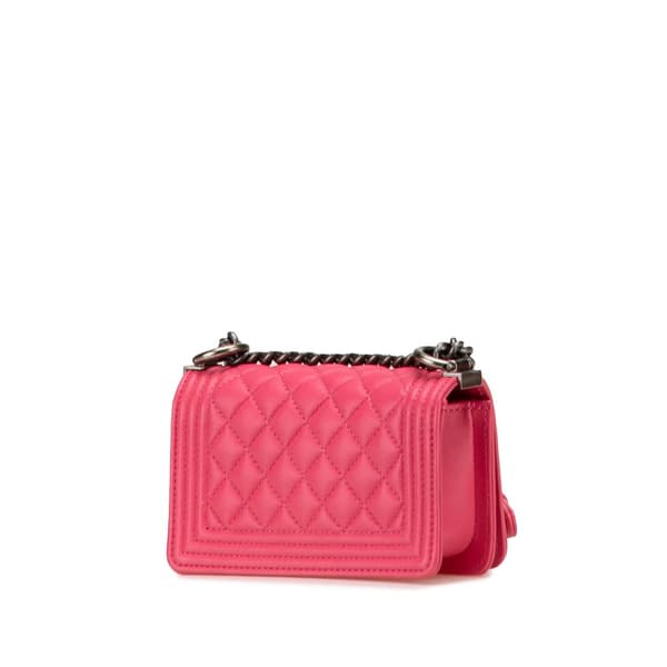 Pre-owned Chanel Limited Edition Success Story Quilted Lambskin Trunk Set of 4 Mini Bags Red