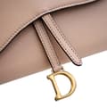 Miniatyrbilde 7 av 10: Pre-owned Dior Goatskin Saddle Wallet on Chain Pink
