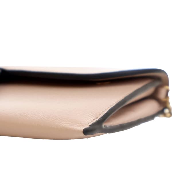 Pre-owned Dior Goatskin Saddle Wallet on Chain Pink