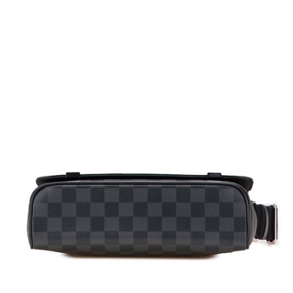 Pre-owned Louis Vuitton Damier Graphite District PM Black