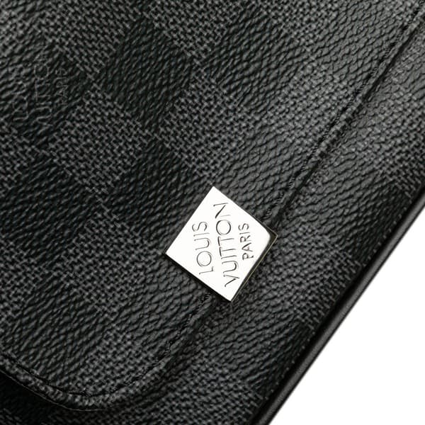 Pre-owned Louis Vuitton Damier Graphite District PM Black