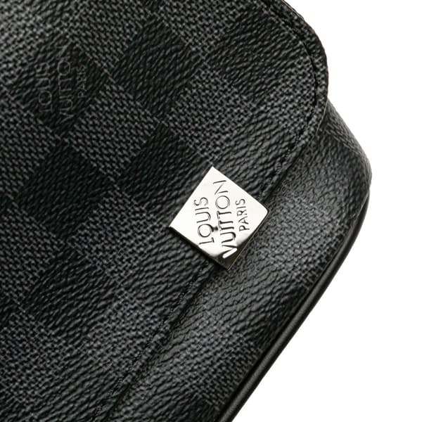 Pre-owned Louis Vuitton Damier Graphite District PM Black