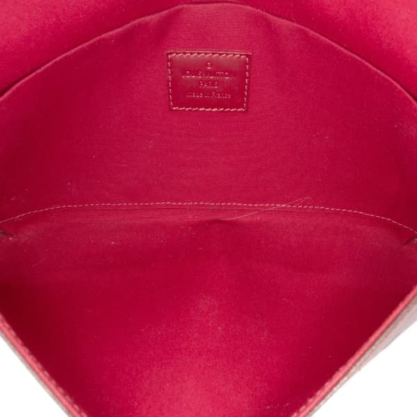 Pre-owned Louis Vuitton Monogram Vernis Pochette Felicie Pink