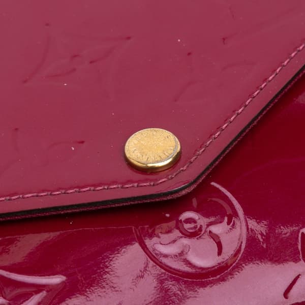 Pre-owned Louis Vuitton Monogram Vernis Pochette Felicie Pink