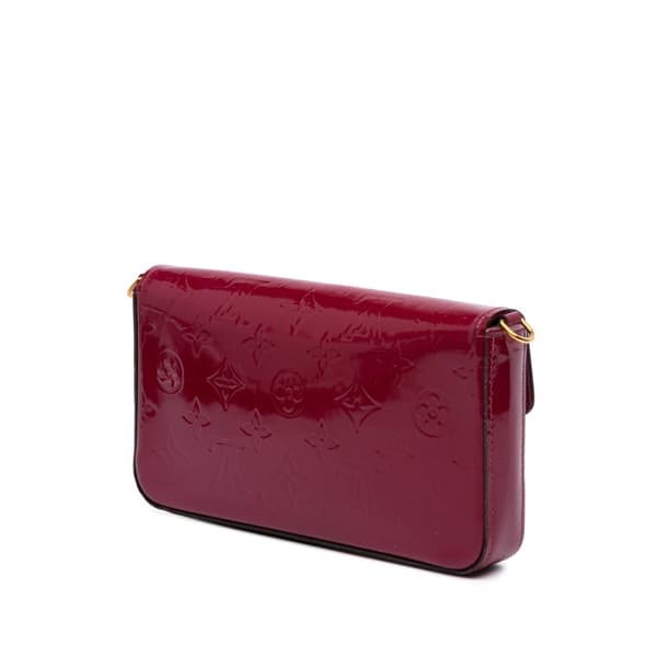 Pre-owned Louis Vuitton Monogram Vernis Pochette Felicie Pink