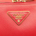 Miniatyrbillede 7 af 10: Pre-owned Prada Saffiano Double Zip Crossbody Red