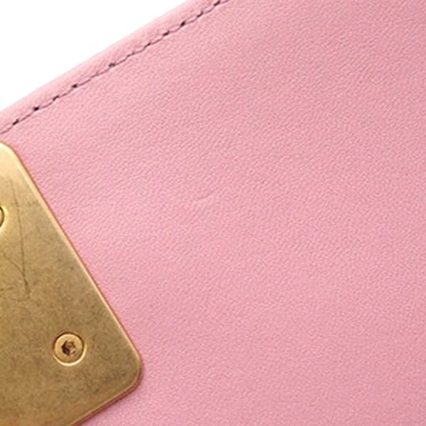 Pre-owned Chanel Small Tweed and Lambskin Boy Flap Pink