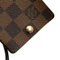 Miniatyrbild 8 av 10: Pre-owned Louis Vuitton Damier Ebene Porte Carte ID Bandouliere Brown