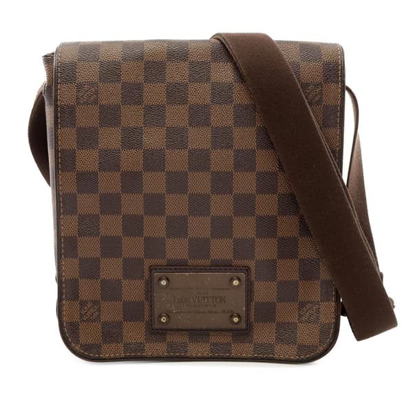Pre-owned Louis Vuitton Damier Ebene Brooklyn PM Brown