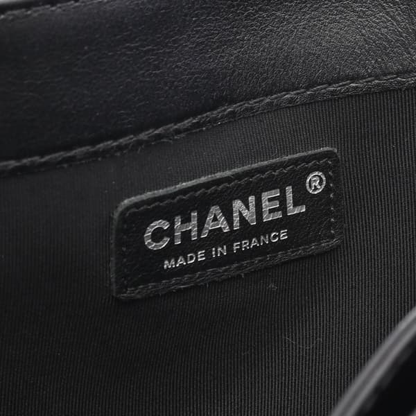 Pre-owned Chanel Medium Calfskin Enchained Boy Flap Black