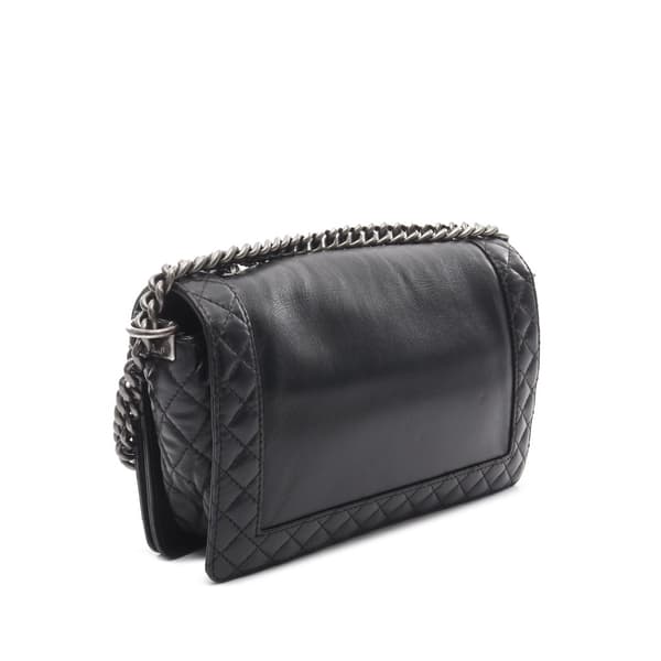 Pre-owned Chanel Medium Calfskin Enchained Boy Flap Black