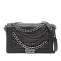 Miniatyrbilde 1 av 10: Pre-owned Chanel Medium Calfskin Enchained Boy Flap Black